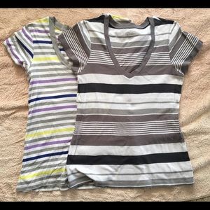 Stripped v neck bundle